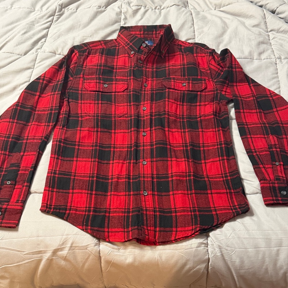 George Red and Black Checkered Men's Shirt